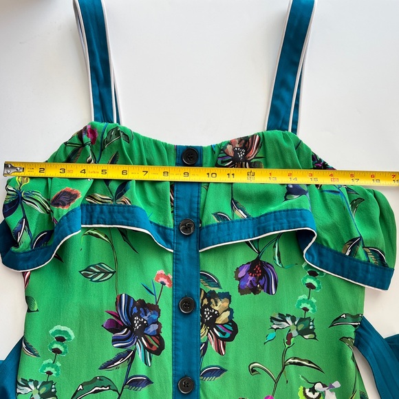 DEREK LAM 10 CROSBY - Floral Silk Ruffle Cami Dress - Picture 8 of 9